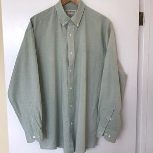 Banana Republic Green Check Button Down Shirt - L